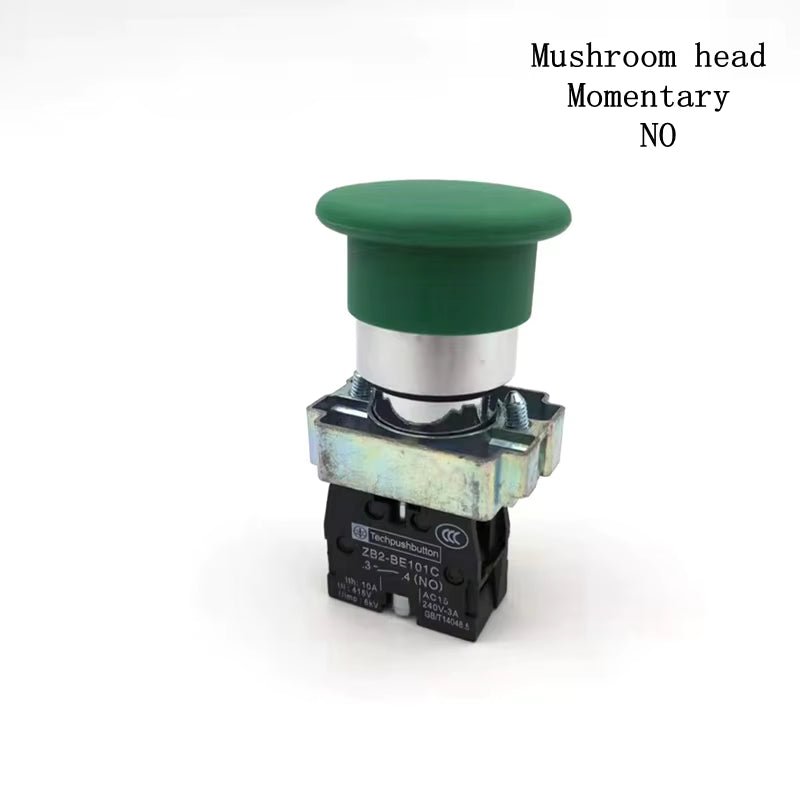 22Mm XB2-BC21 BC31 BC51 NO XB2-BC42 NC Mushroom Head Push Button Switch Momentary Self-Reset 10A/660V