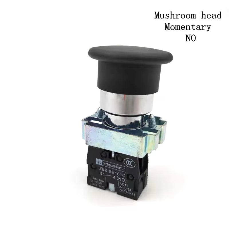 22Mm XB2-BC21 BC31 BC51 NO XB2-BC42 NC Mushroom Head Push Button Switch Momentary Self-Reset 10A/660V