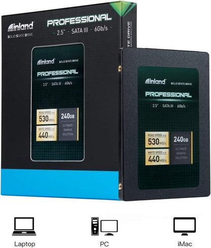 Professional 240GB SSD 3D NAND SATA III 6Gb/S 2.5" 7Mm Internal Solid State Drive (240G)