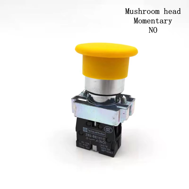 22Mm XB2-BC21 BC31 BC51 NO XB2-BC42 NC Mushroom Head Push Button Switch Momentary Self-Reset 10A/660V