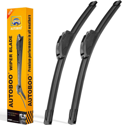 OEM Quality 19" + 19" Premium All-Seasons Durable Stable and Quiet Windshield Wiper Blades 2 Pack ( Pair for Front Windshield )