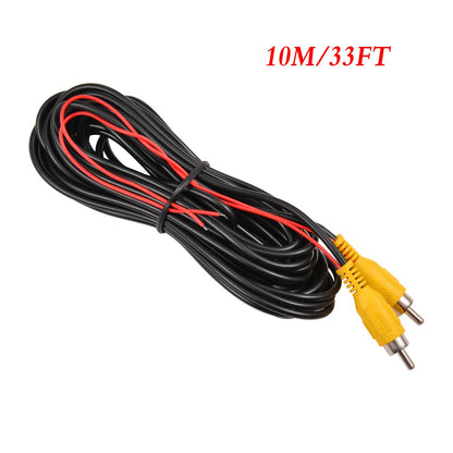 Backup Camera RCA Video Cable,Car Reverse Rear View Parking Camera Video Cable with Detection Wire (33FT/10 Meters)